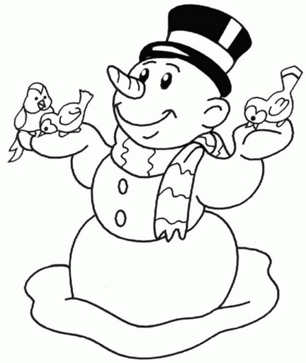 Bałwany kolorowanki